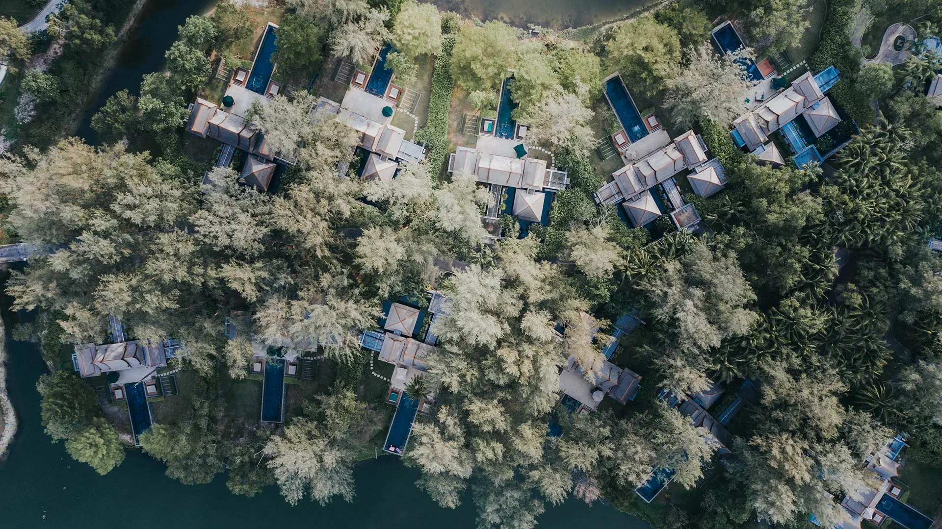 Banyan Tree Thailand Phuket Residences - Double Pool Villas Aerial Cluster