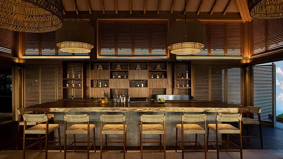 Banyan Tree Mexico Mayakoba Dining - Sands Beach Club Close Up Bar At Club Night