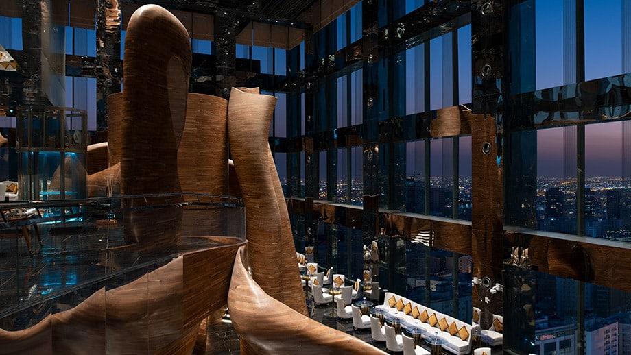 Banyan Tree Qatar Doha Dining - Vertigo Night Shot View
