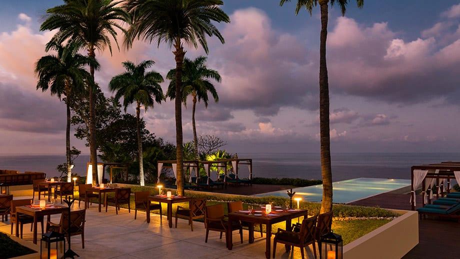 Banyan Tree Mexico Cabo Marques Dining - La Nao Exterior Sunset