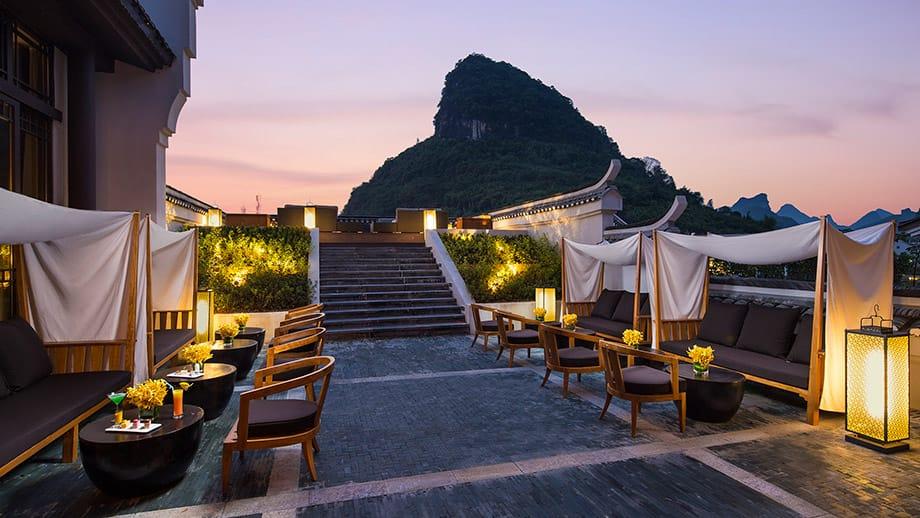 Banyan Tree China Yangshuo Dining - Lobby Lounge Qing Feng Outdoor