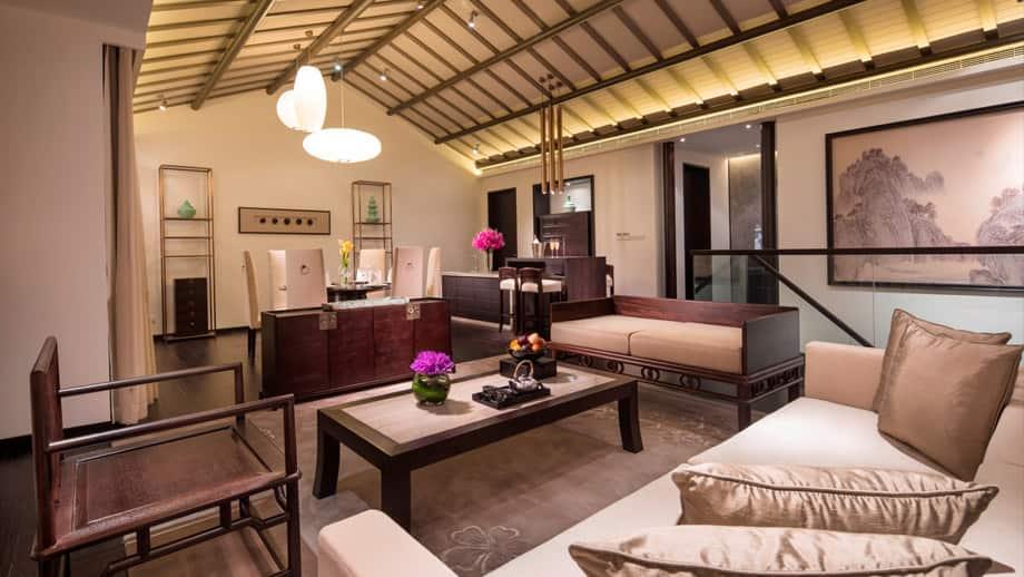 Banyan Tree China Huangshan Accommodation - Two Bedroom Lucun Villa Living Area