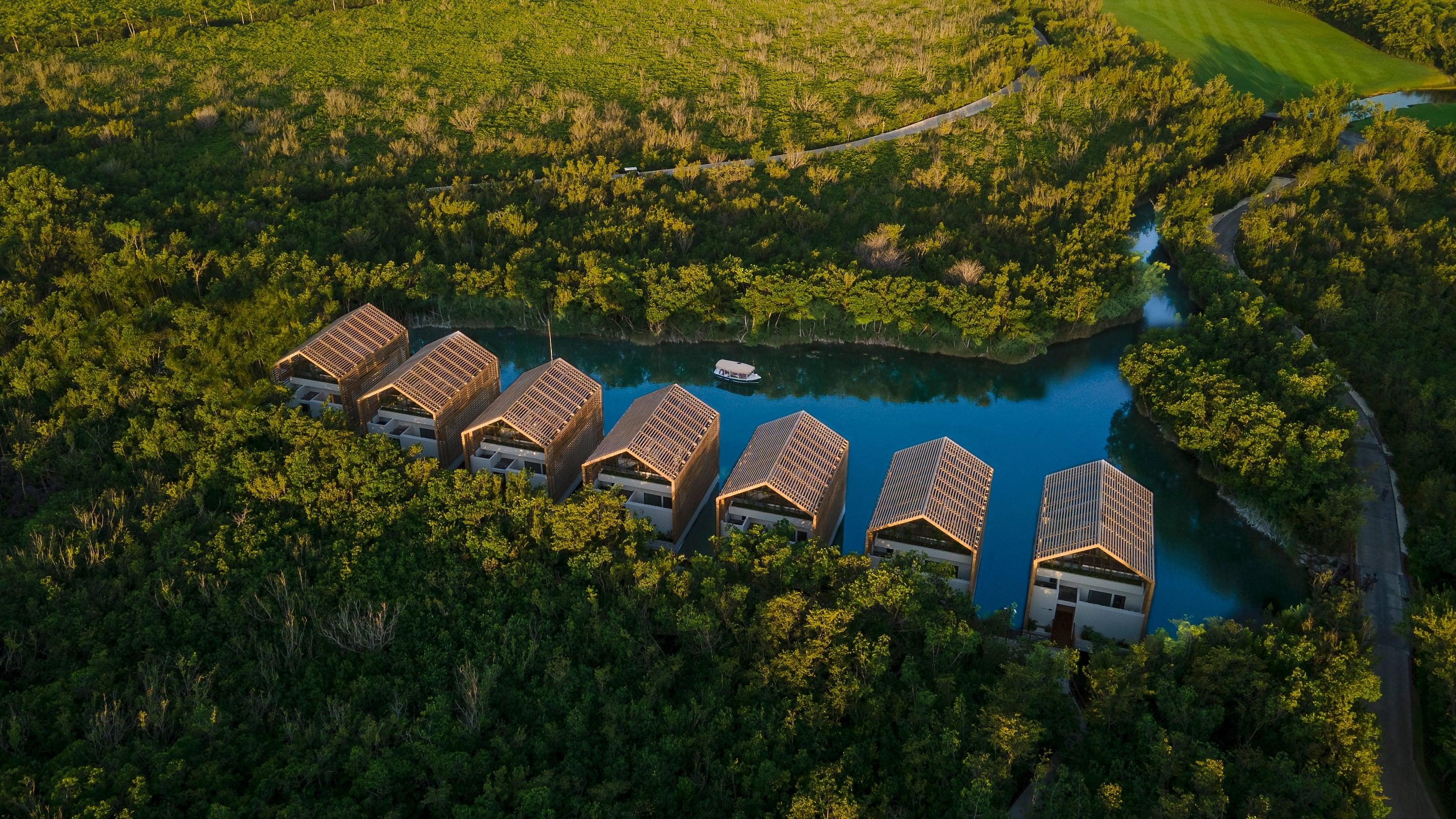 AERIAL VIEW LAGOON MAYAKOBA