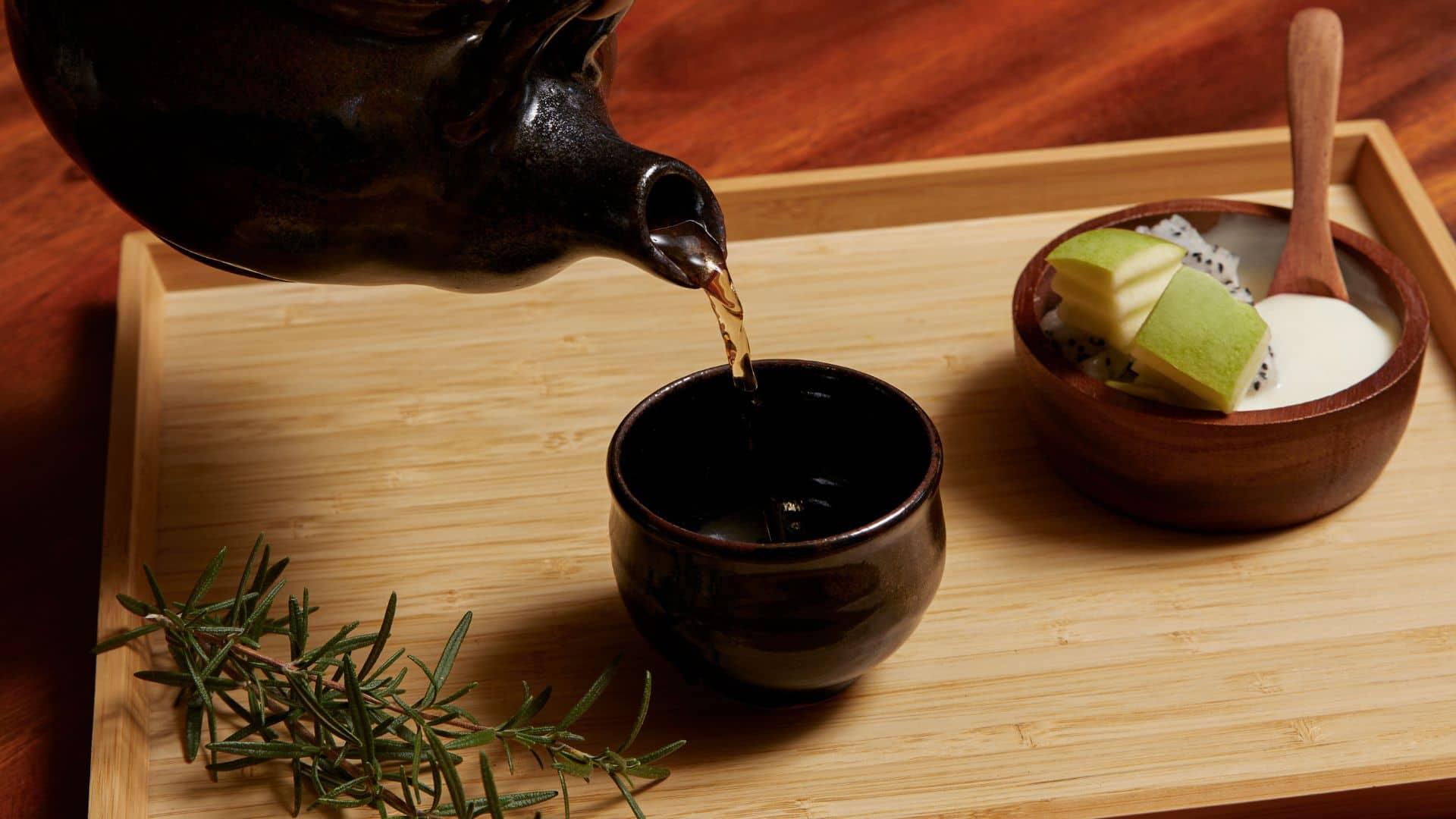 Tea at a spa