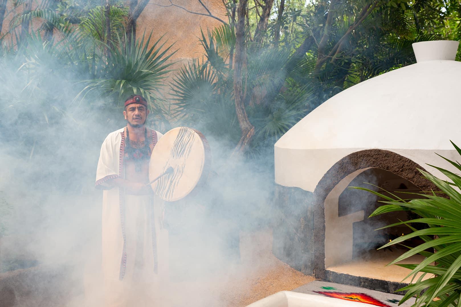 The temazcal at Banyan Tree Mayakoba, Mexico