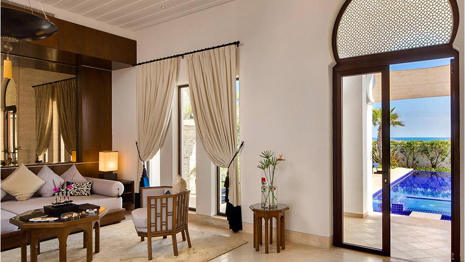 Banyan Tree Morocco Tamouda Bay Accommodation - Two Bedroom Harmony Seaview Pool Villa Living Room