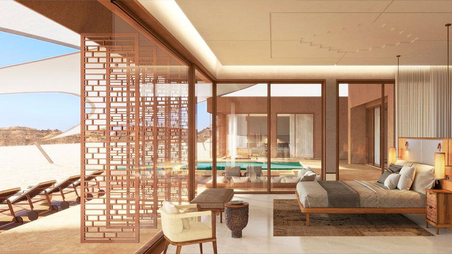 Banyan Tree Saudi Arabia Alula Accommodation - Three Bedroom Pool Villa Bedroom