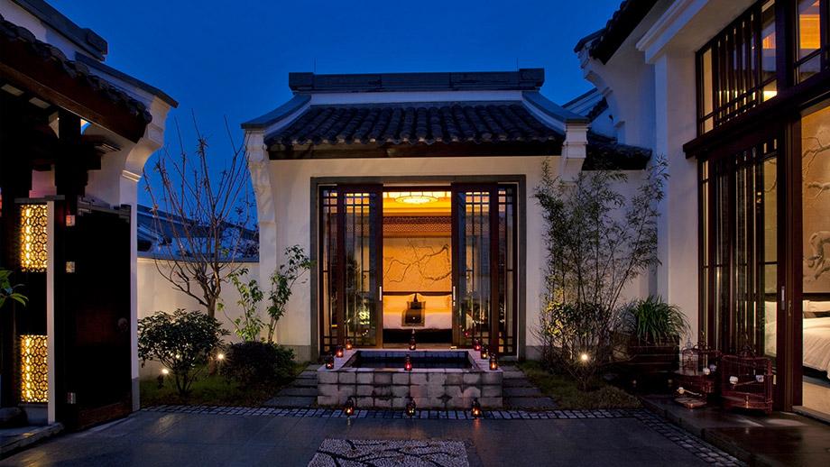 Banyan Tree China Hangzhou Accommodation - Two Bedroom Jetpool Villa - Night view