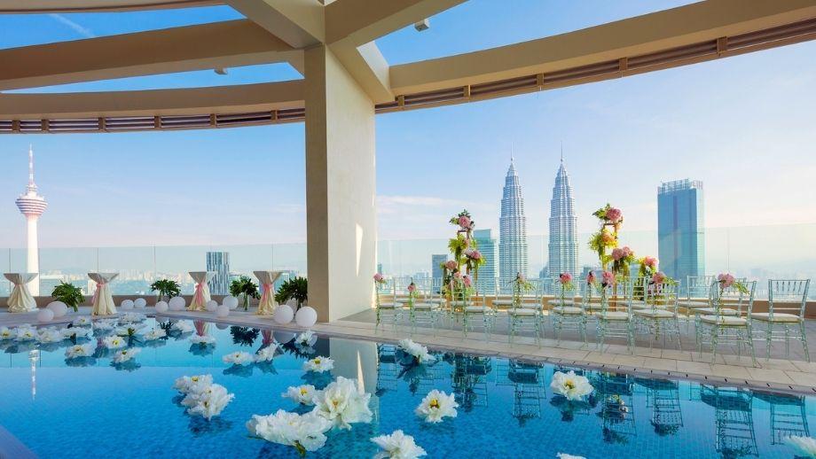Banyan Tree Malaysia Kuala Lumpur Weddings Honeymoons - Pool Deco Day Shot