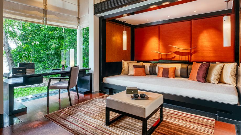 Banyan Tree Thailand Phuket Accommodation - One Bedroom Doublepool Villa Tv Room Office