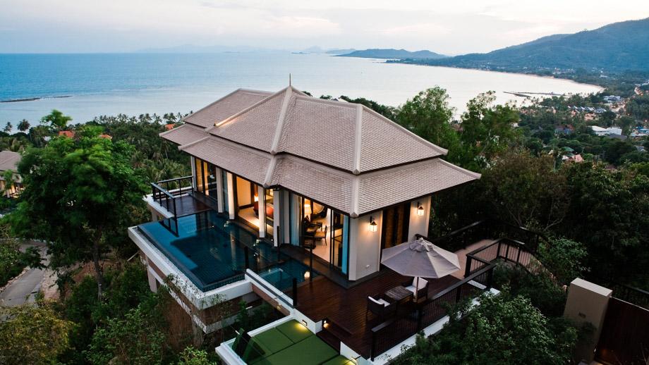 Banyan Tree Thailand Samui Accommodation - Horizon Hillcrest Pool Villa Aerial View