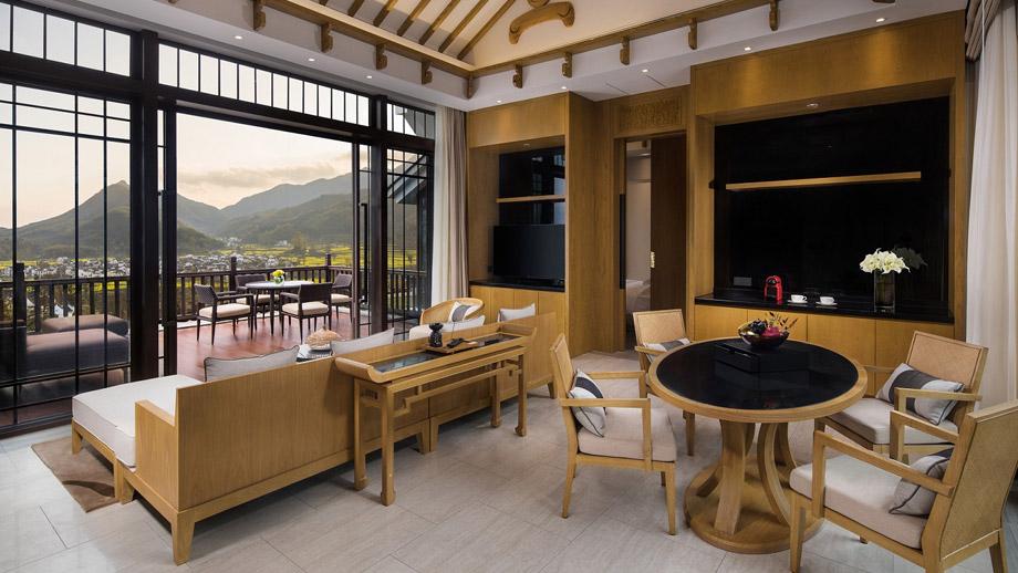 Banyan Tree China Huangshan Accommodation - Two Bedroom Tachuan Villa Living Area