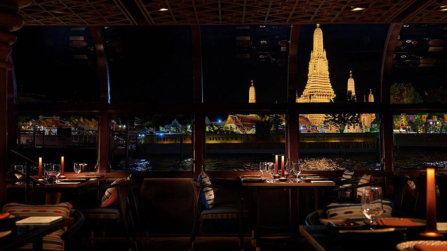 Banyan Tree Thailand Bangkok Dining - Saffron Cruise Night View
