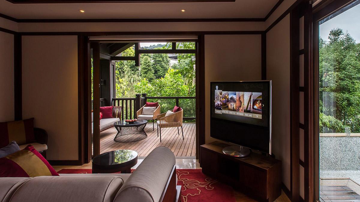 Banyan Tree China Chongqing Beibei Accommodation - Two Bedroom Double Pool Villa Living Room