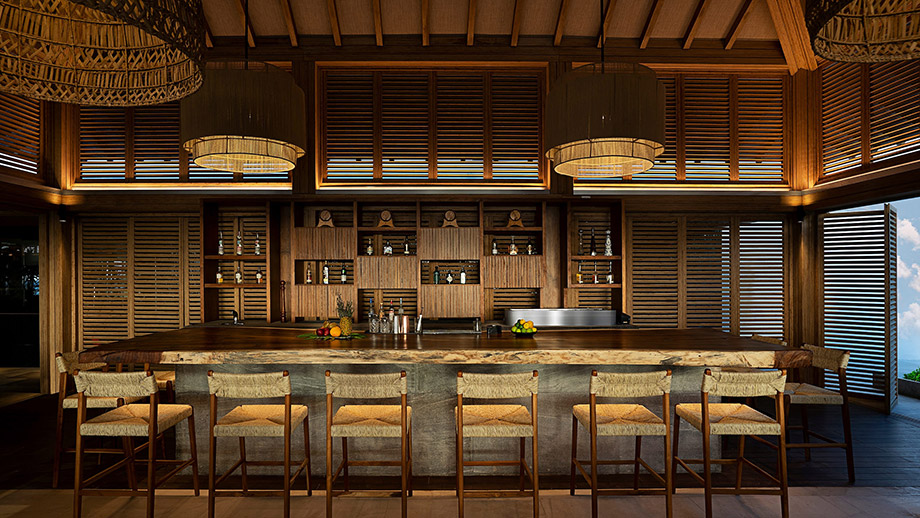 Banyan Tree Mexico Mayakoba Dining - Sands Beach Club Close Up Bar At Club Night