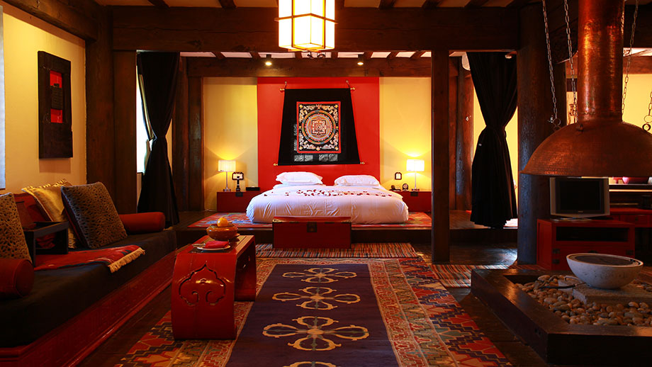 Banyan Tree China Ringha Accommodation - Tibetan Spa Sanctuary Bedroom