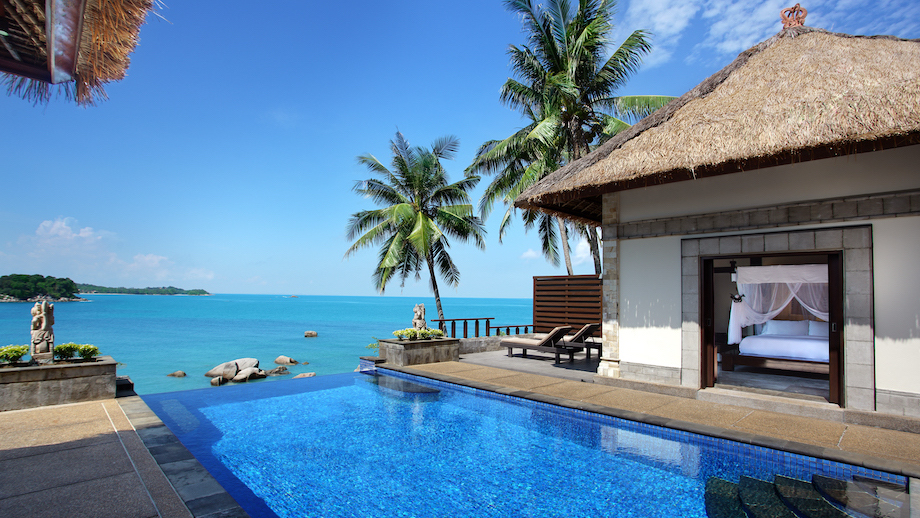 bintan, banyan tree, infinity pool, villa