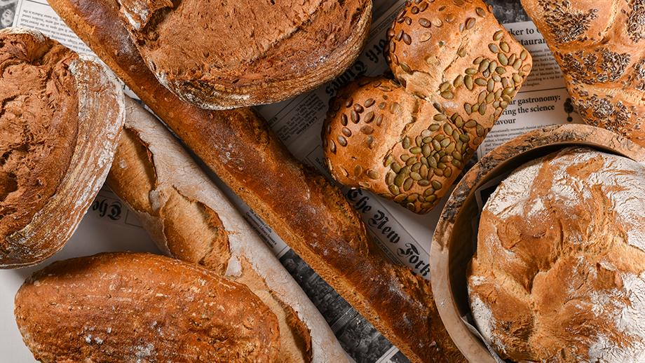 Bread selection at Panya