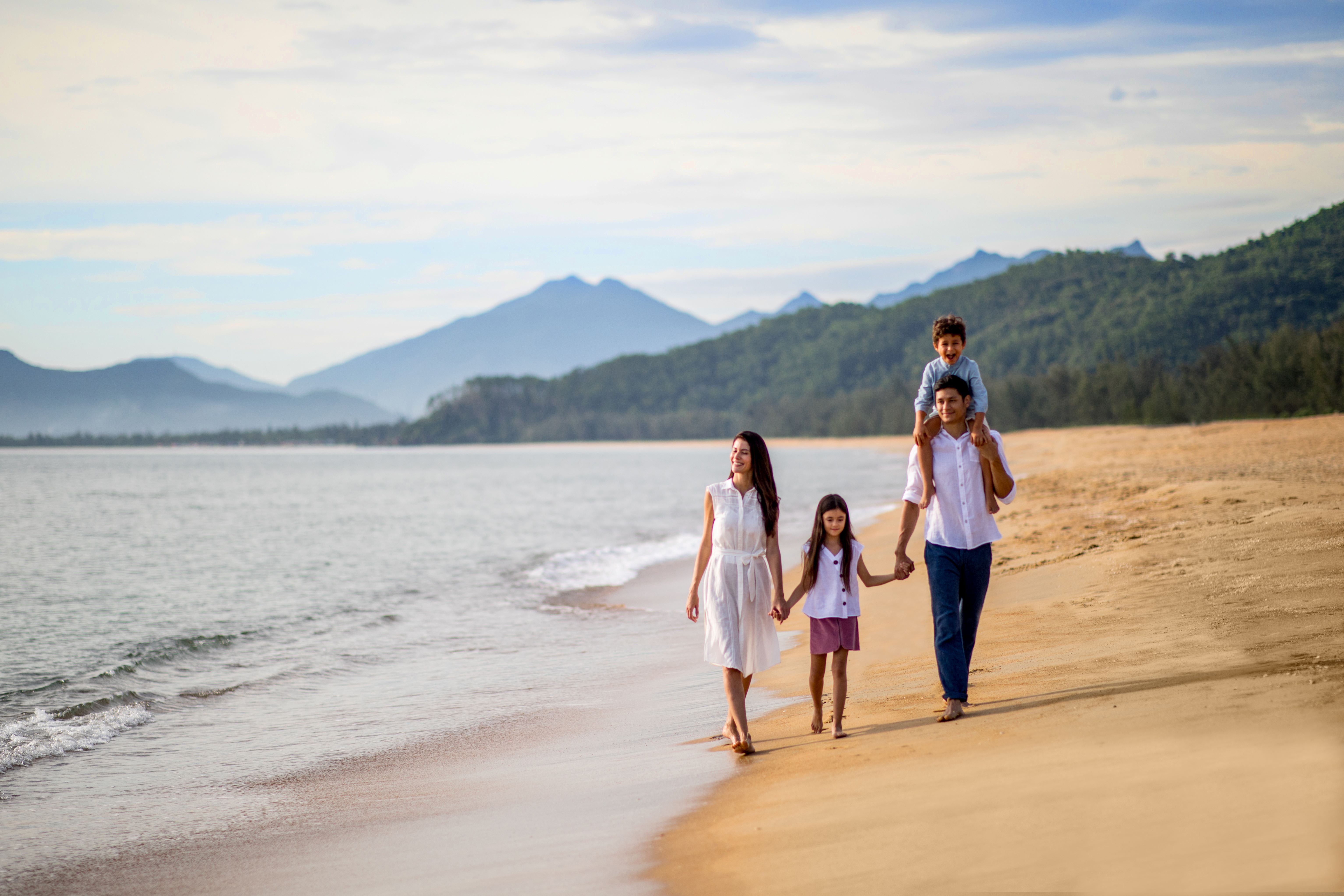 Family on the beach