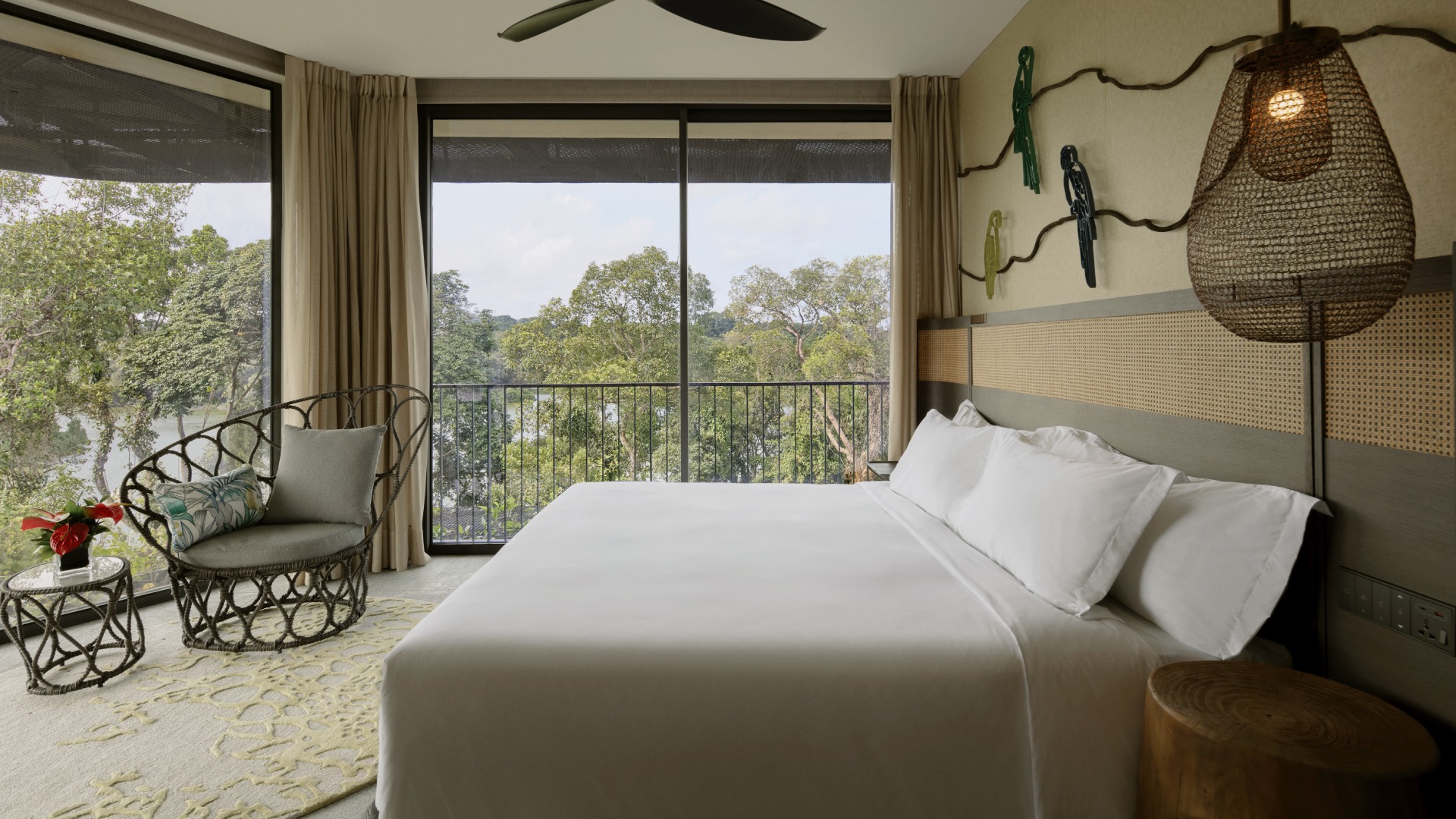 Retreat to our Sanctuary Suite, designed for ultimate relaxation with a lavish king-size bed and a spacious living area.