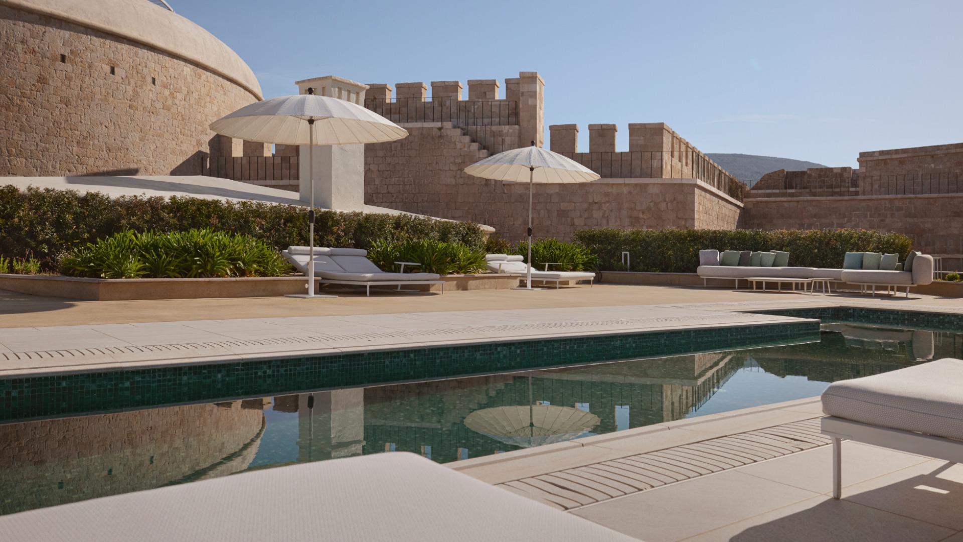 Pool Deck at Mamula Island by Banyan Tree