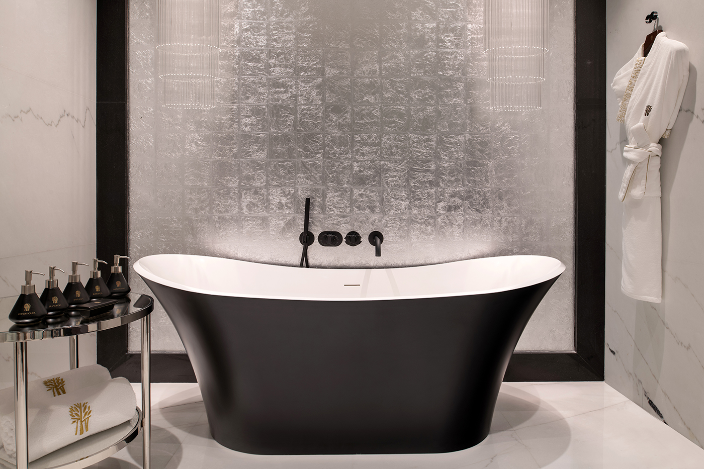 bathtub inside bathroom