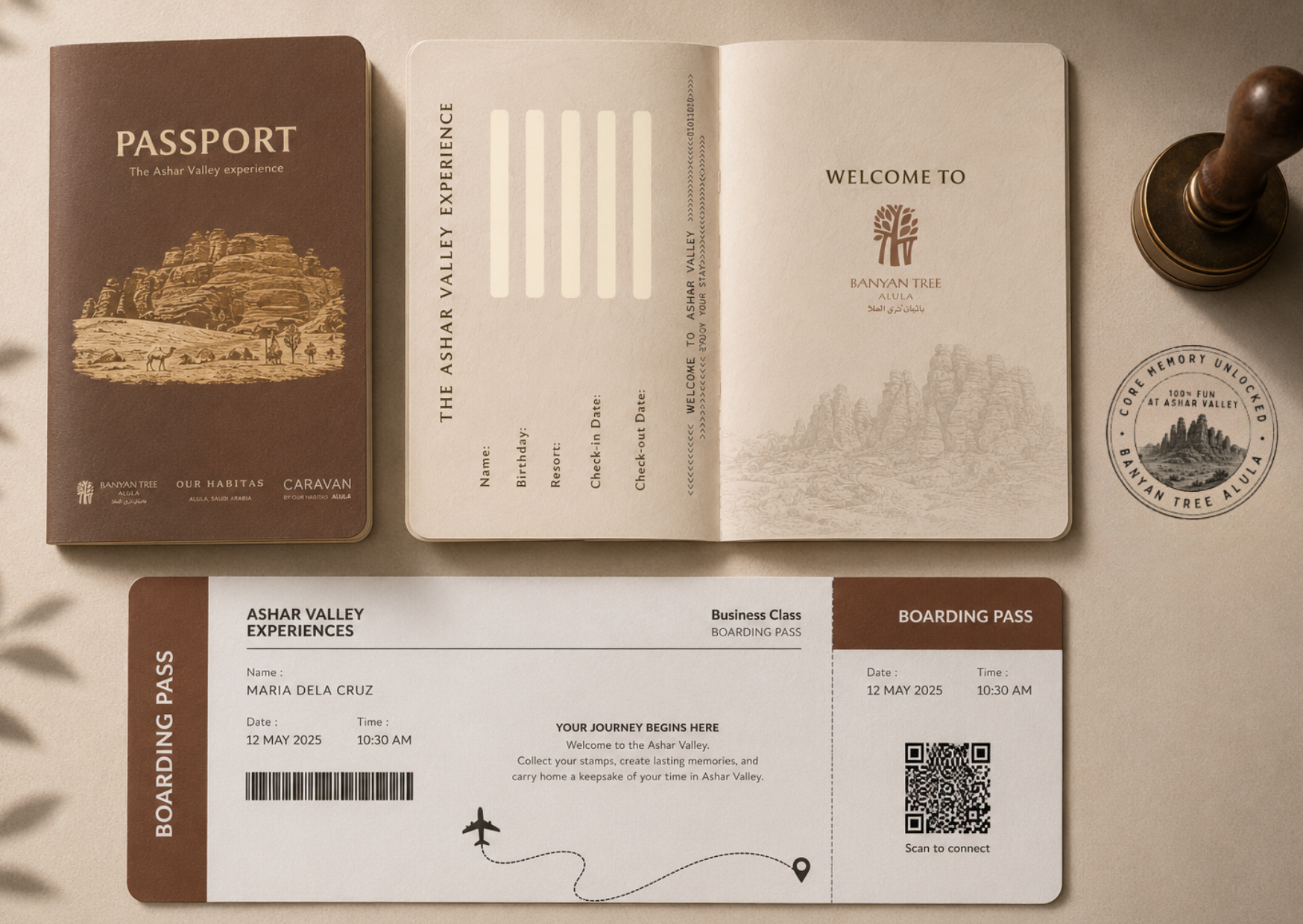 Ashar valley passport at Banyan Tree AlUla